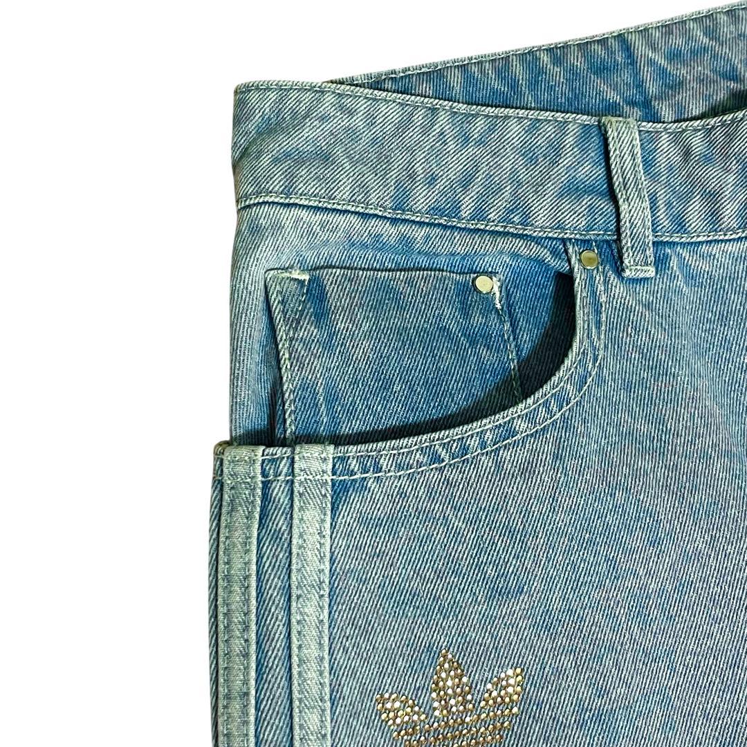 adidas original アディダス デニム ラインストーン 新品 XXL
