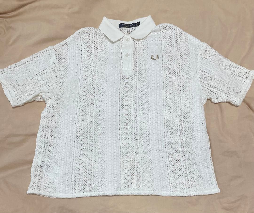 【極美品】FRED PERRY/フレッドペリー　総柄レース　ポロシャツ