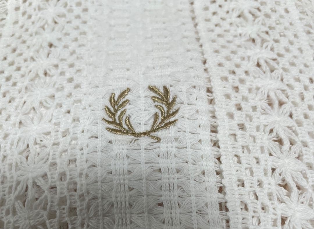 【極美品】FRED PERRY/フレッドペリー　総柄レース　ポロシャツ
