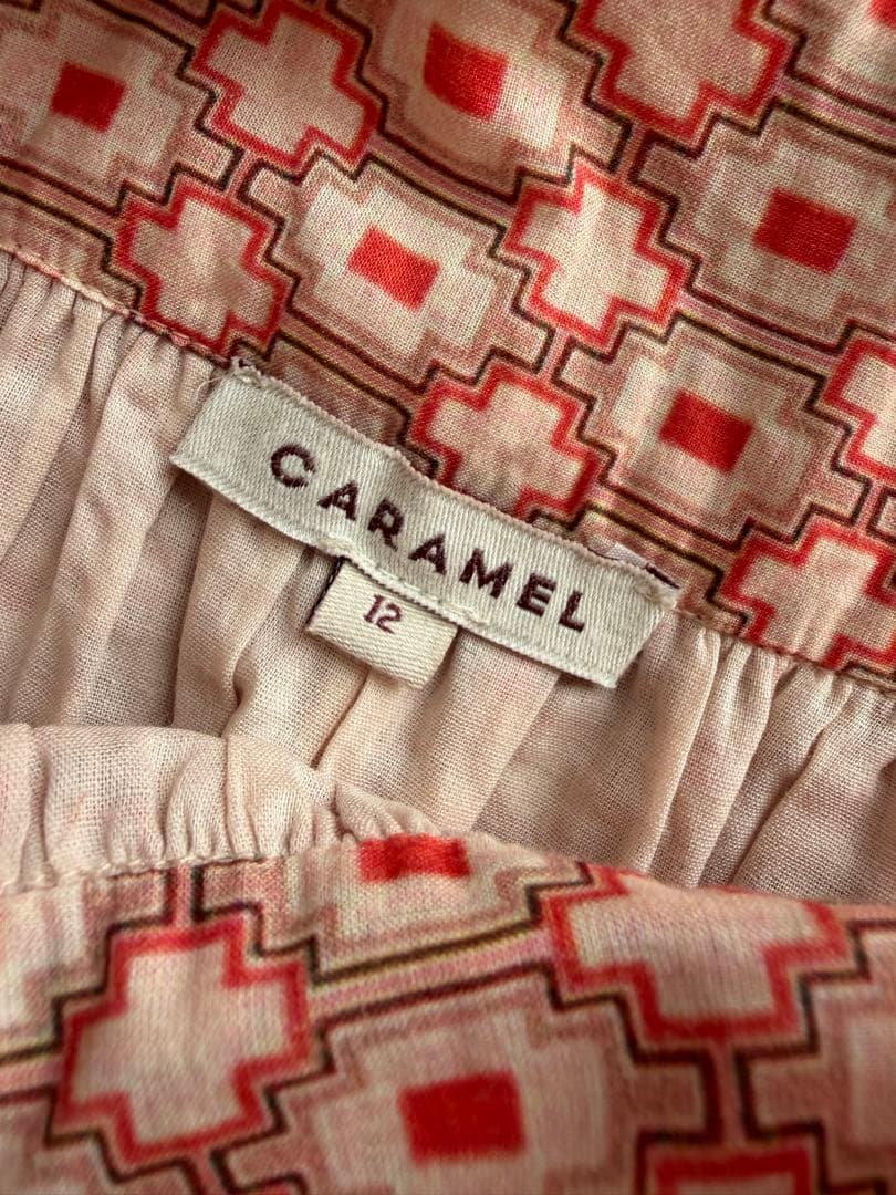 Caramel 幾何学模様 ワンピース 12m