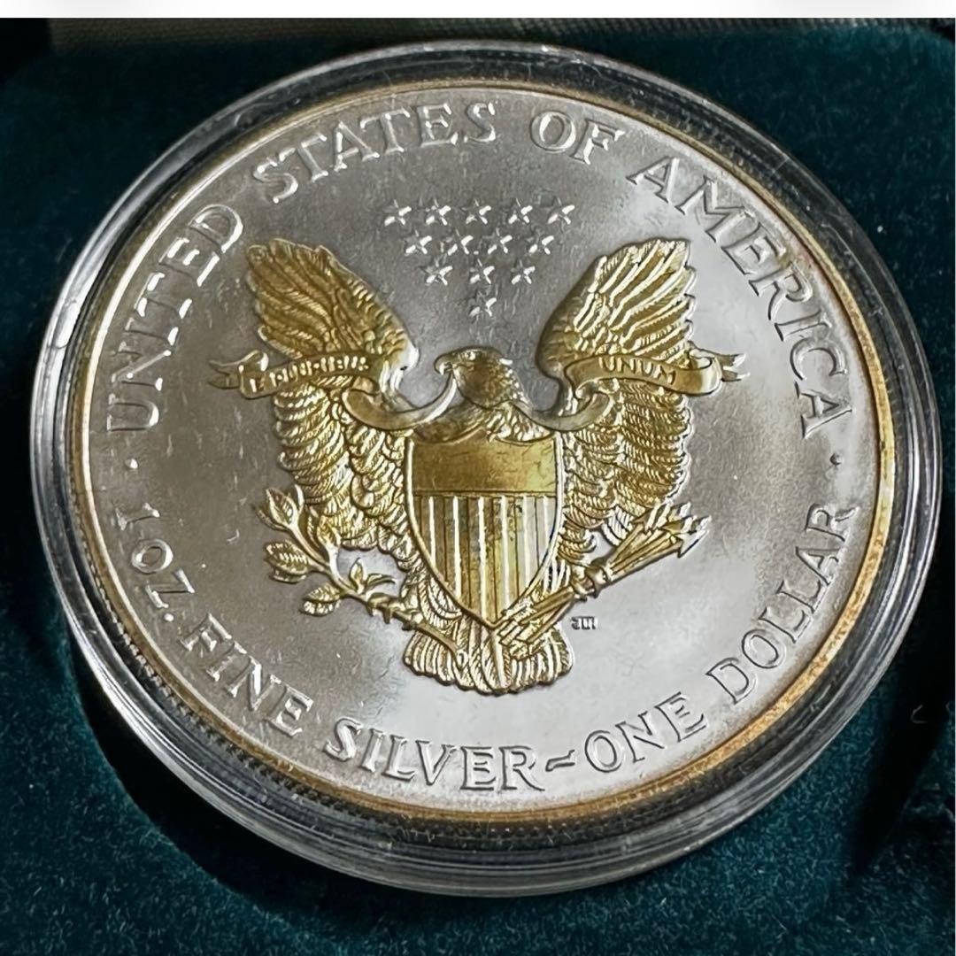 銀貨 米国 アメリカンイーグル 2001年　ゴールドカメオ