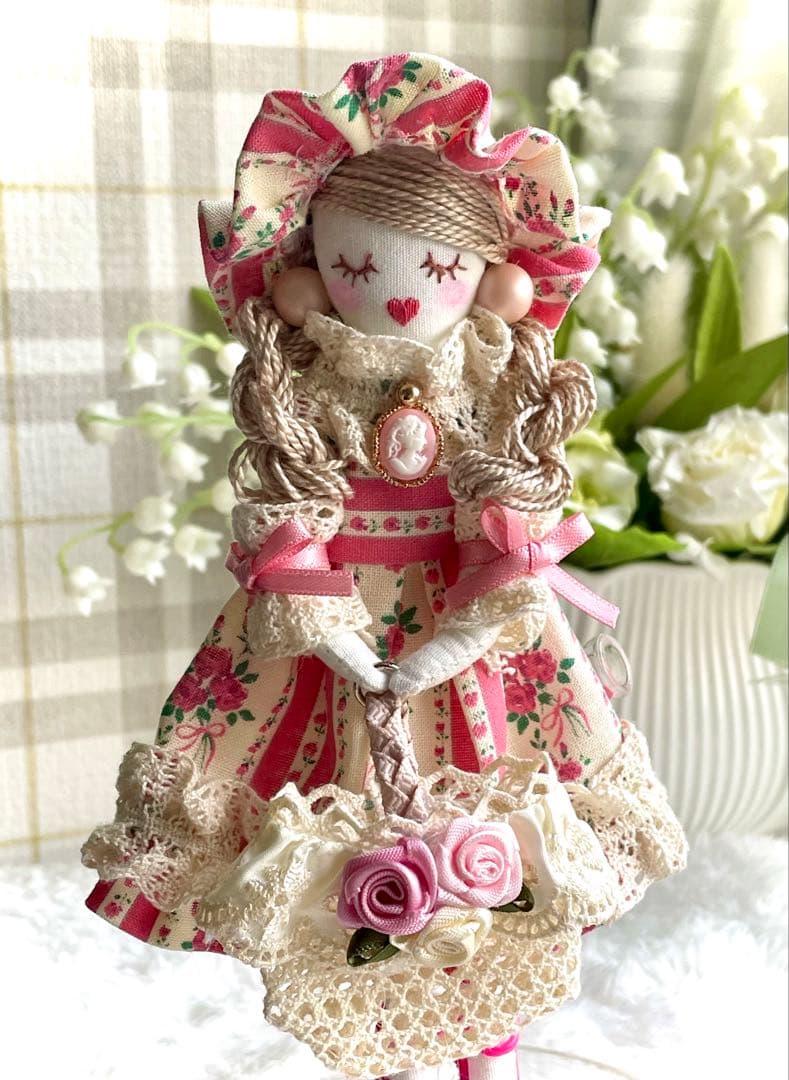薔薇柄❤️ヨーロピアン❤️ハンドメイド♡ドールチャーム