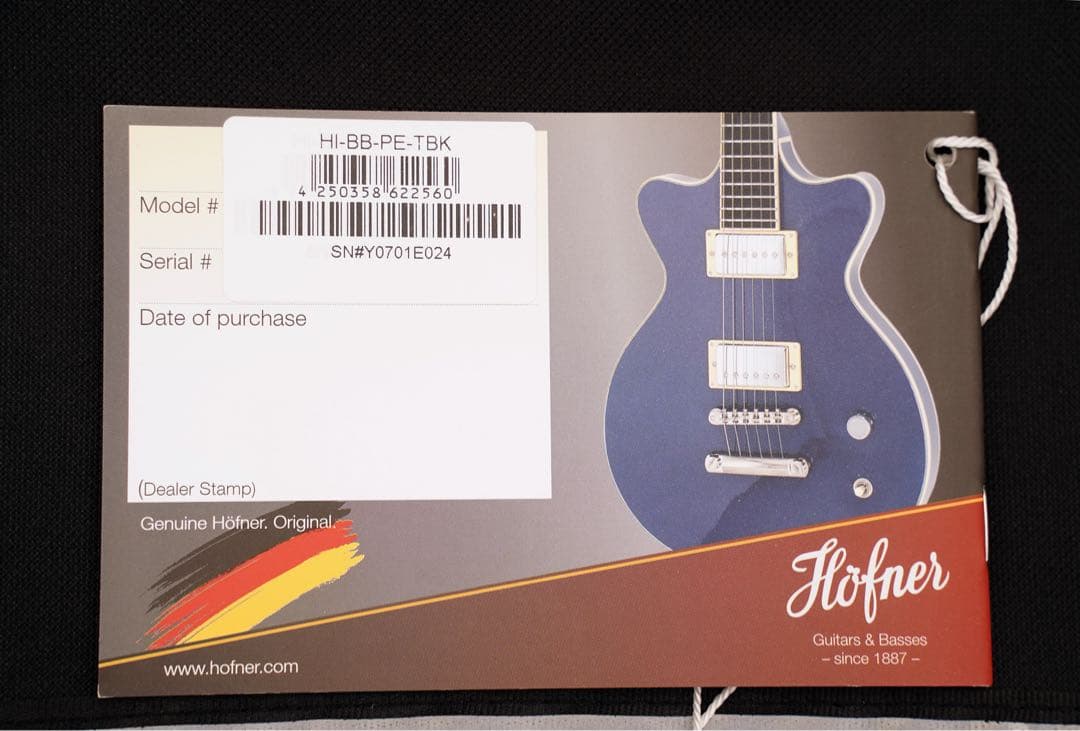 貴重カラー シースルーブラック Hofner Ignition Bass