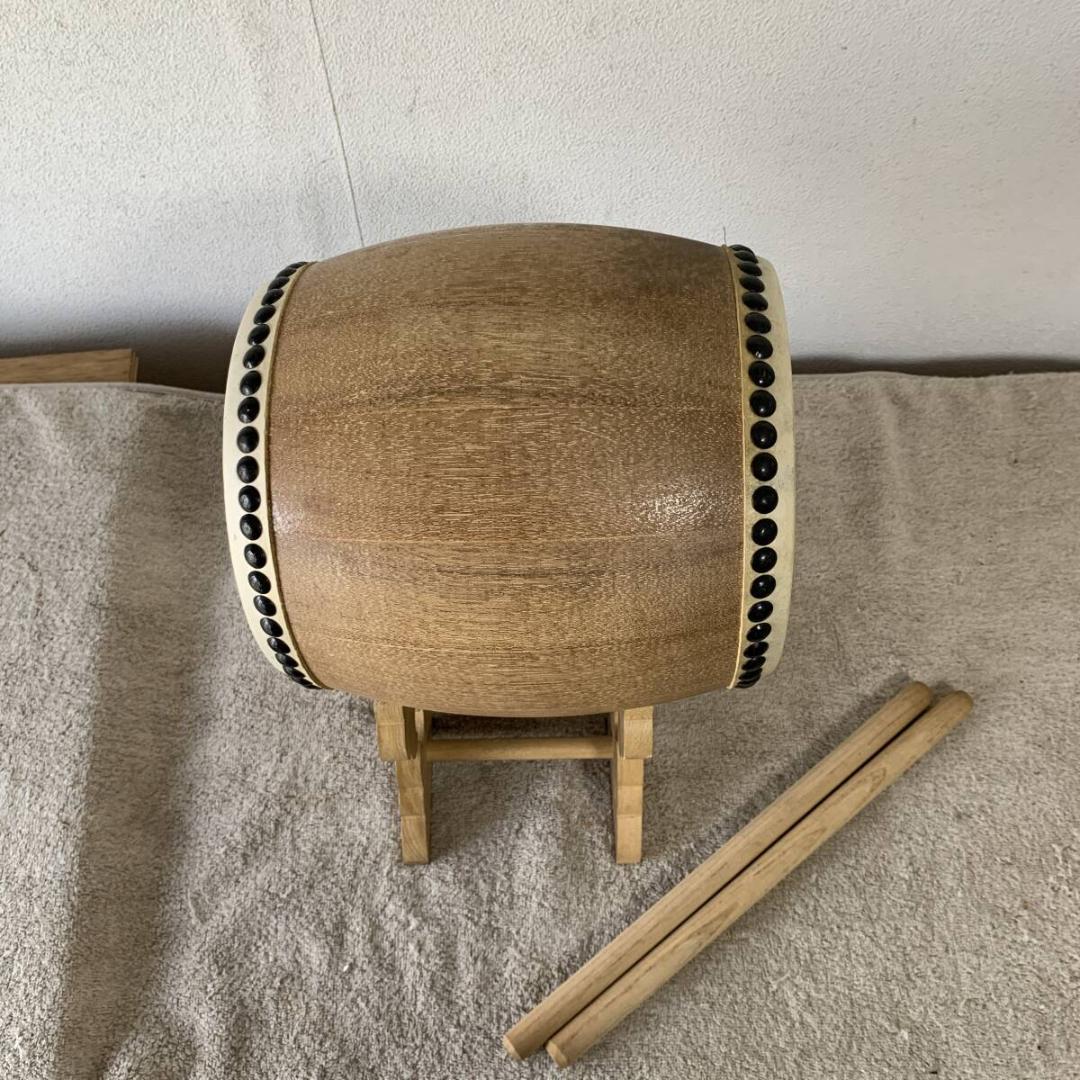 小さい太鼓 和太鼓 バチ付 縁起もの 祭り 祭 打楽器 和楽器 　XZ 3795