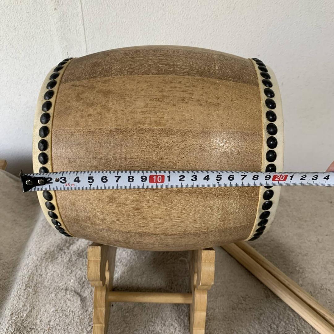 小さい太鼓 和太鼓 バチ付 縁起もの 祭り 祭 打楽器 和楽器 　XZ 3795