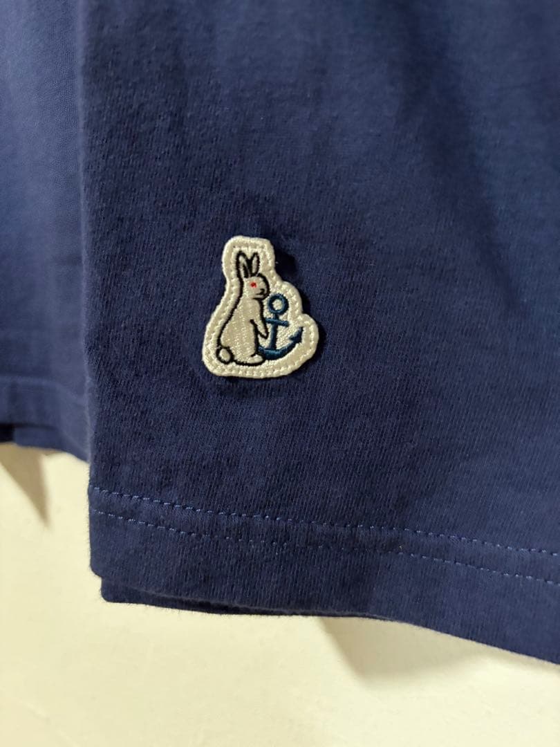 FR2 港 ネイビー Tシャツ 刺繍 ウサギのロゴ