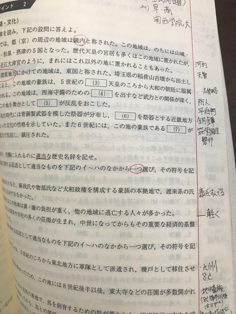 竹内睦泰 代々木ゼミナール テキスト 日本史正誤マーク通史問題演習　解答付き