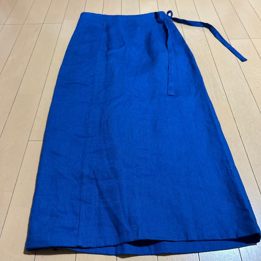 新品未使用ソウソウ SOU・SOU京都岡田縫工所こしき スカート麻 ブルー