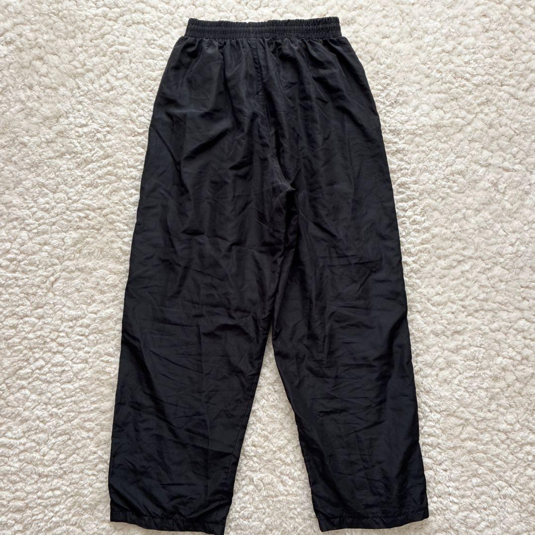 90s USA製 OLD STUSSY サイドラインナイロンパンツ ML黒80s