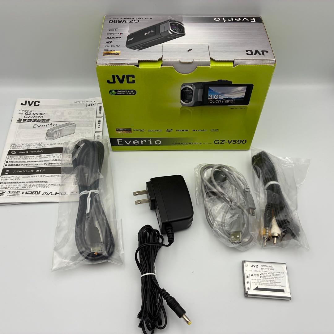 美品★ JVC Everio GZ-V590 動作確認済 64GB ブラック