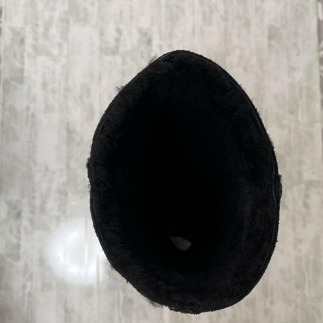 UGG アグ　スエード　ロングヒールブーツ　厚底　ブラック　23cm