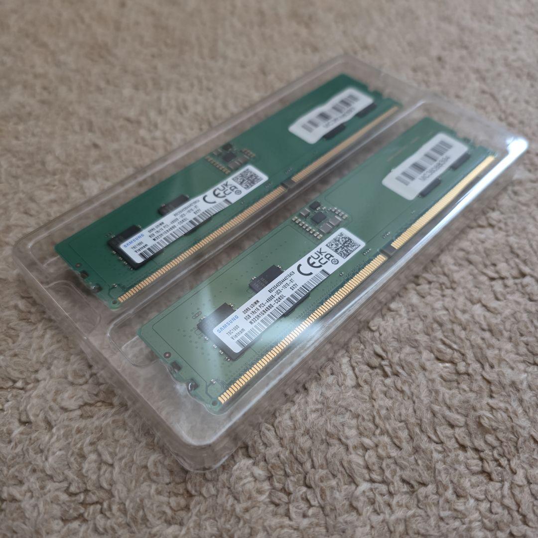 SAMSUNG 16GBメモリ【8GB×2 (DDR5-4800)】