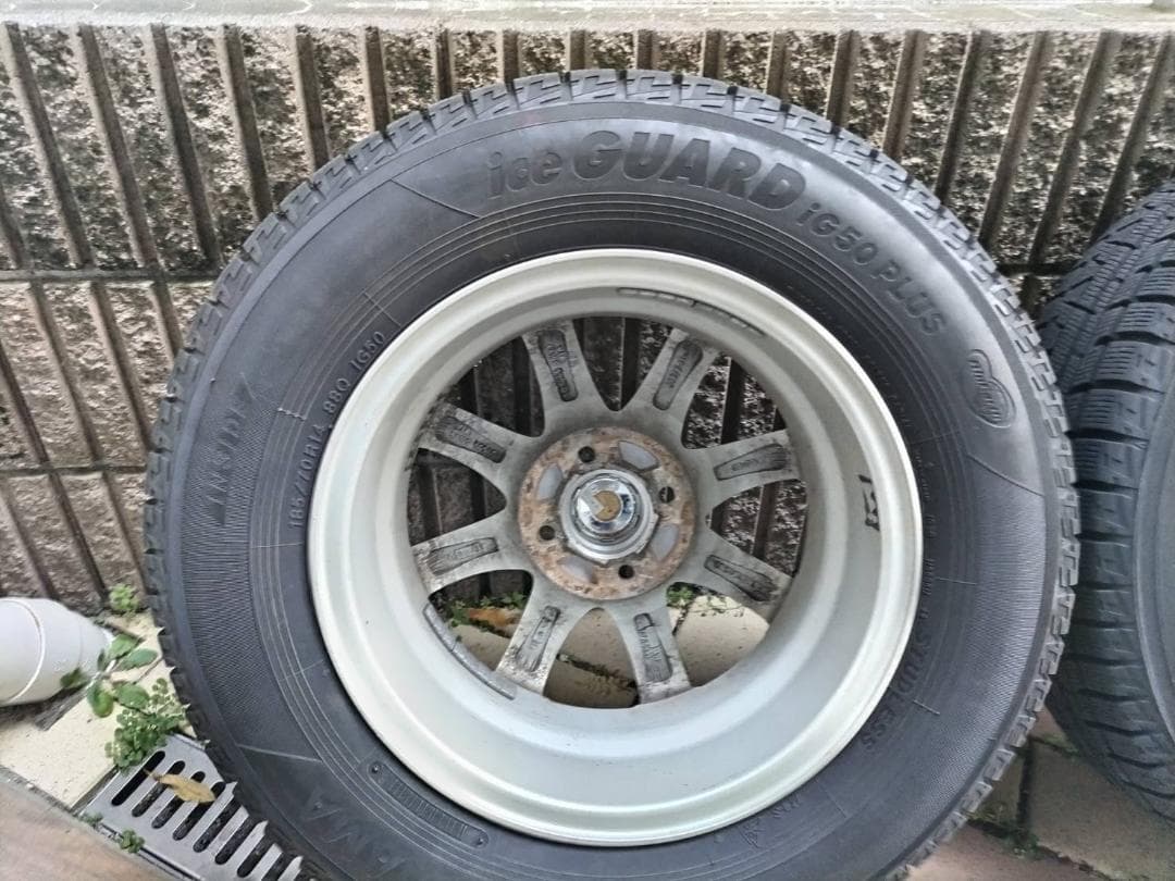 値下げ【中古品/送料込み】スタッドレスタイヤホイールセット 185/70R/14