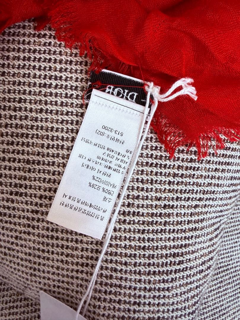 DIOR ディオール オブリーク シルクブレンド ショール ストール ルージュ赤