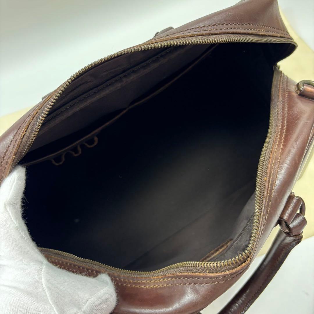 Fossil ボストンバッグ ブラウン レザー 大容量 ボーリング　2way