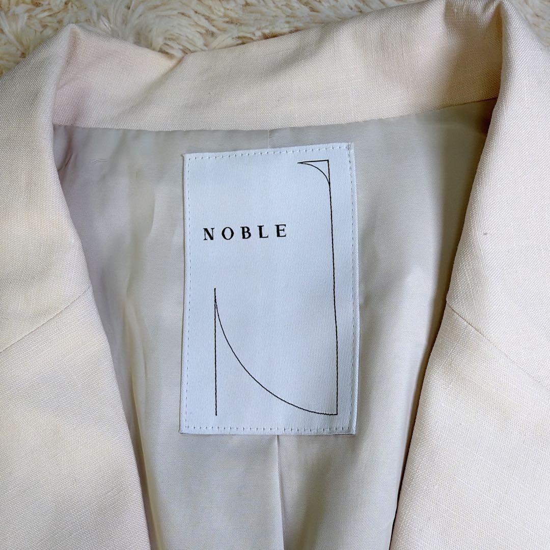 【23SS】noble ノーブル　リネン混　金ボタン　テーラードジャケット　38