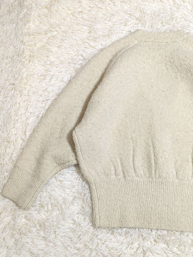 ​美品 MACHATT マチャット ブークレニットカーディガン ホワイト フリー