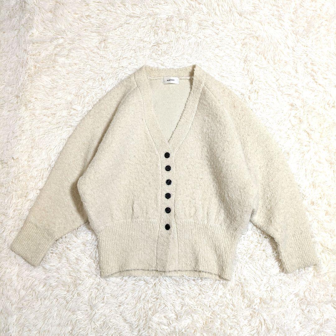 ​美品 MACHATT マチャット ブークレニットカーディガン ホワイト フリー