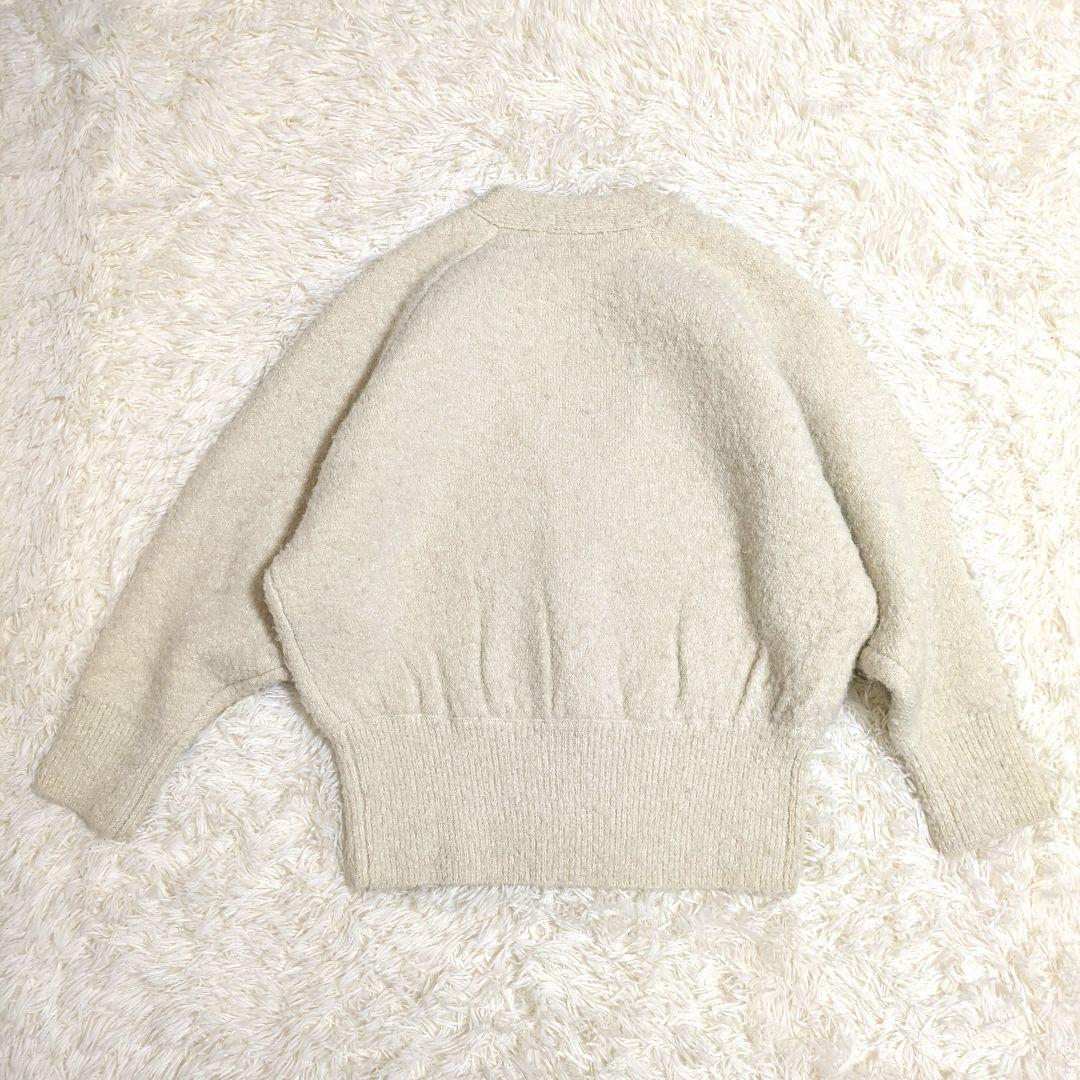 ​美品 MACHATT マチャット ブークレニットカーディガン ホワイト フリー