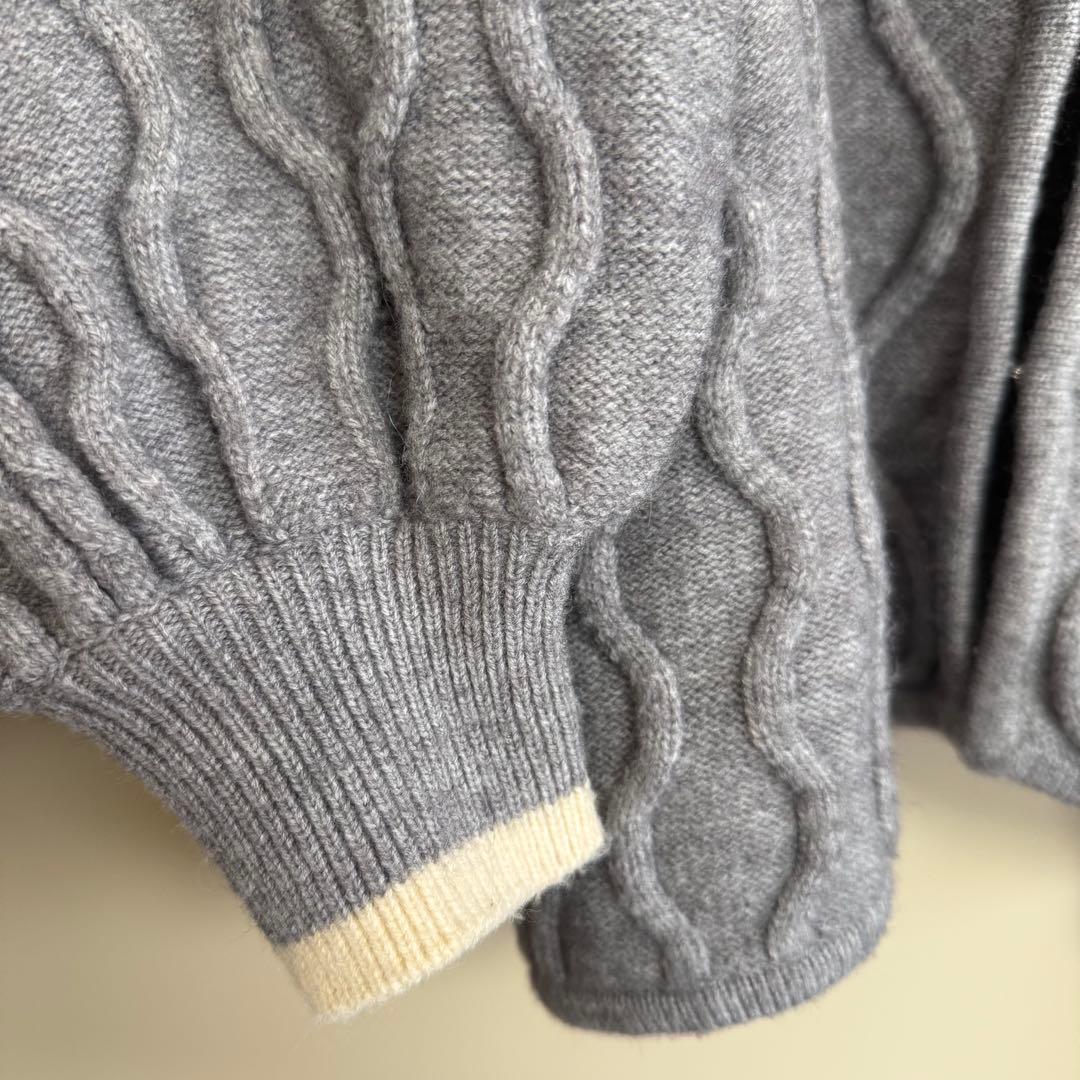 トップス eaphi CABLE KNIT CARDIGAN gray