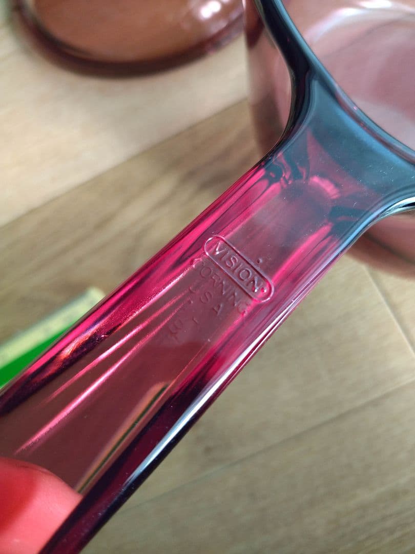 vision ビジョン ラズベリー ソースパンガラス片手鍋ミルクパンクランベリー