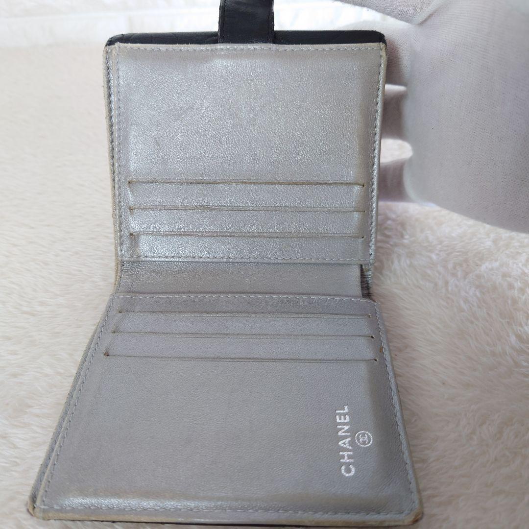 CHANEL カメリア 三つ折 コンパクト ウォレット