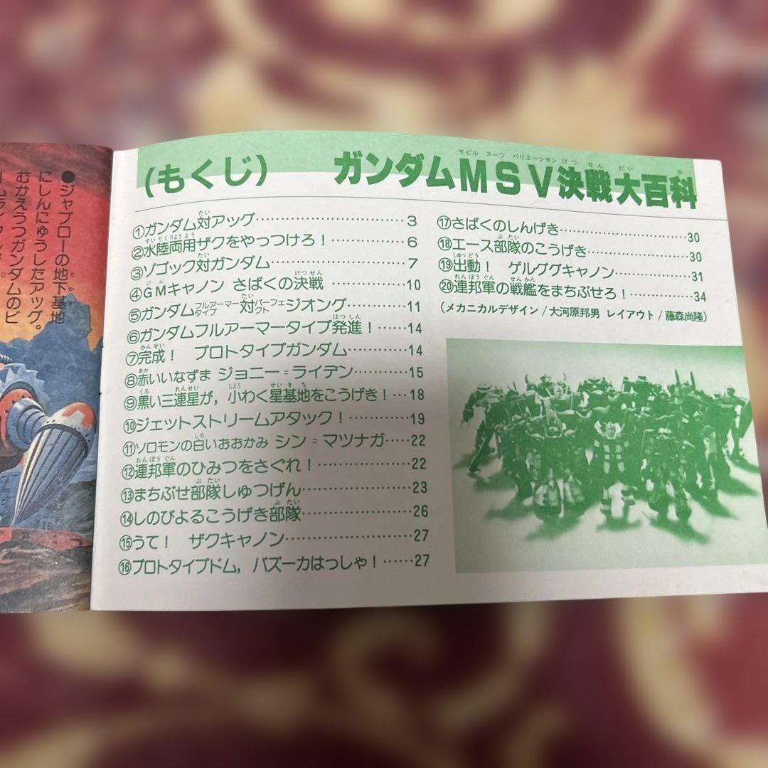 機動戦士ガンダム MSV決戦大事典 テレビマガジン 付録　昭和レトロ　希少
