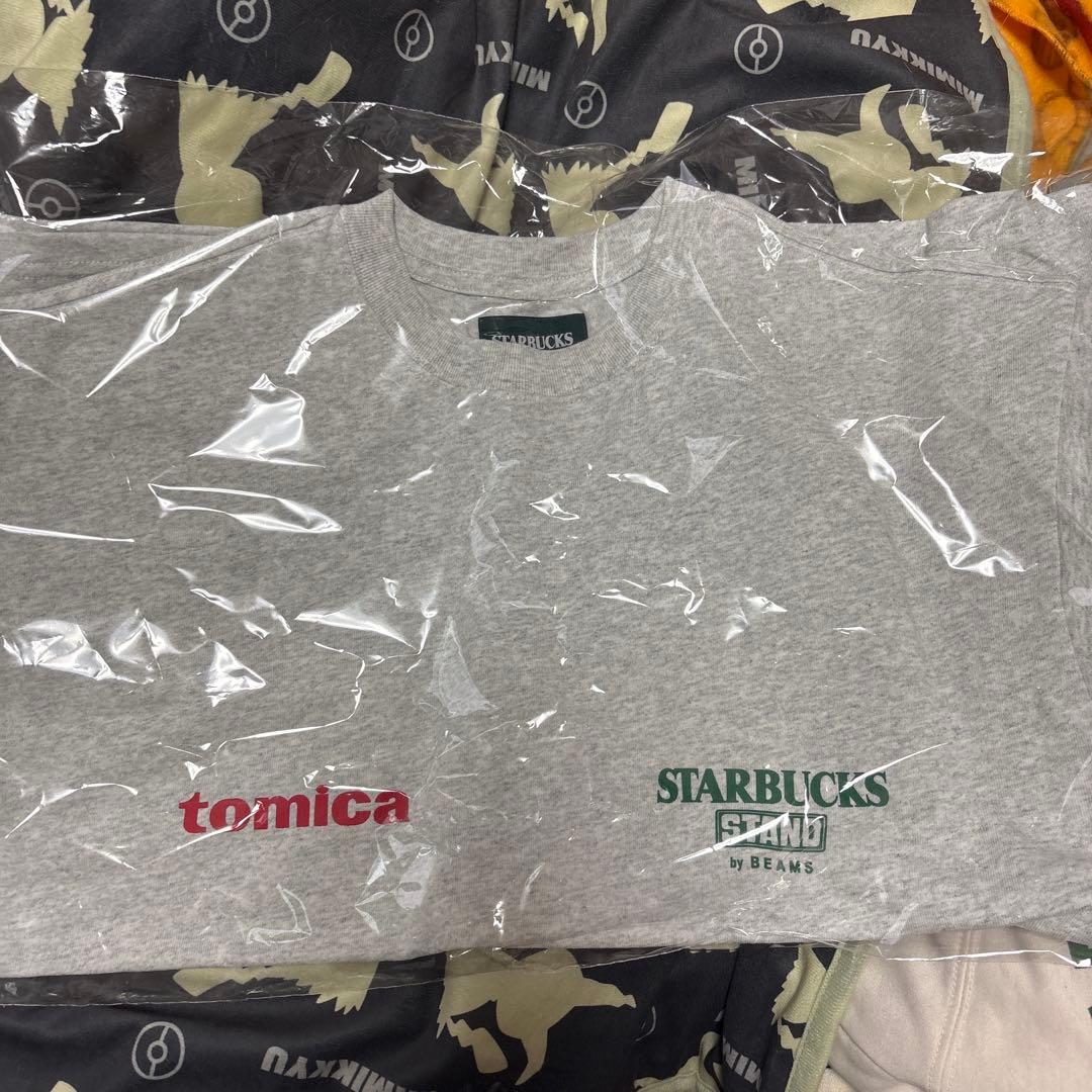 新品未使用】Sサイズ STARBUCKS トミカ Tシャツ グレー