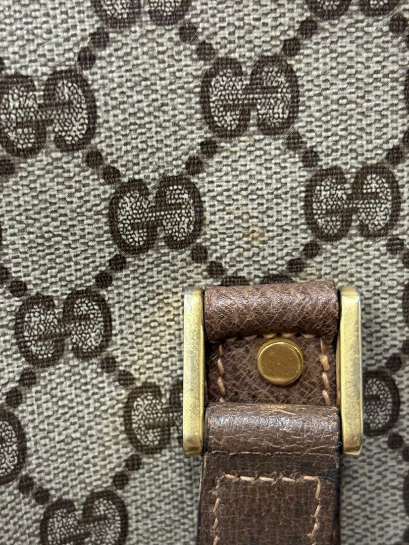 GUCCI グッチ　GG スプリーム　ボストンバッグ　ベージュ　ユニセックス