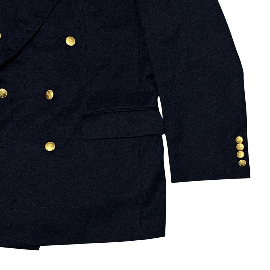 【美品】Burberrys バーバリー ダブル ジャケット 紺ブレ カシミヤ混