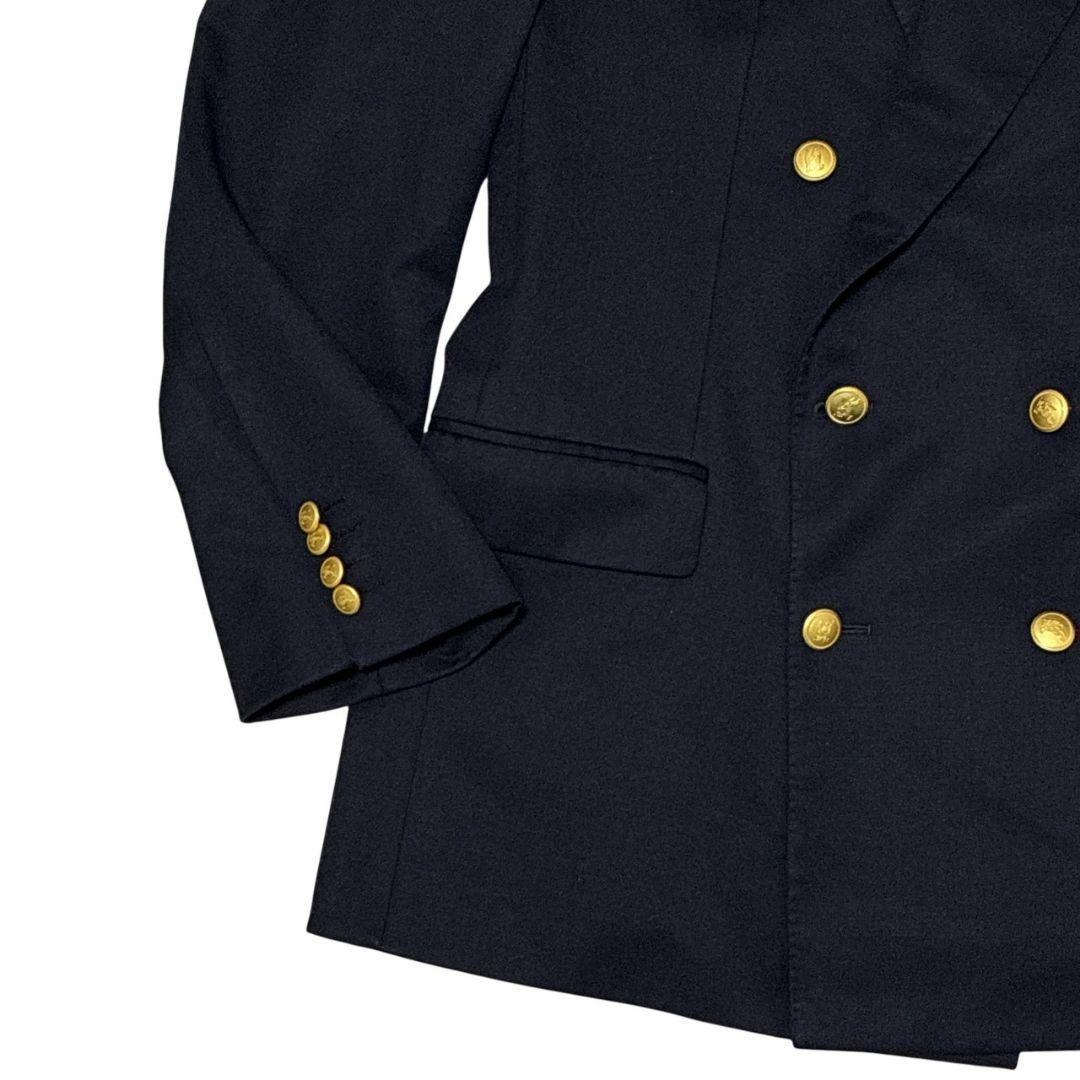 【美品】Burberrys バーバリー ダブル ジャケット 紺ブレ カシミヤ混