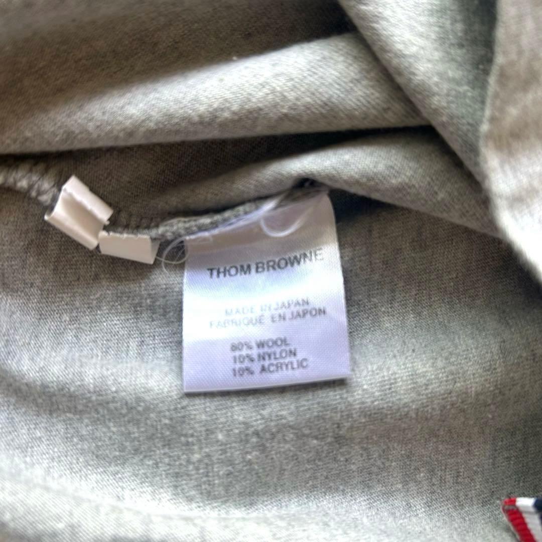美品　トムブラウン　ボーダー半袖Tシャツ　4bar トリコロール　グレー　М〜L