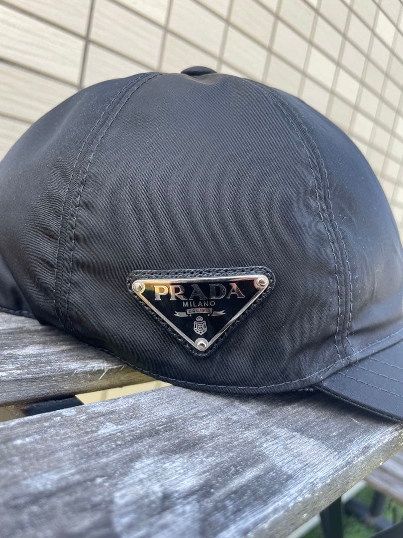 PRADA プラダ ブラック ベースボールキャップ M