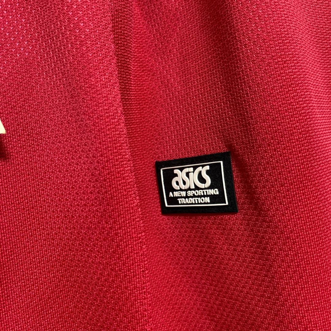 【asics】アシックス　ジャージ　上下セット　ピーチレッドカラー