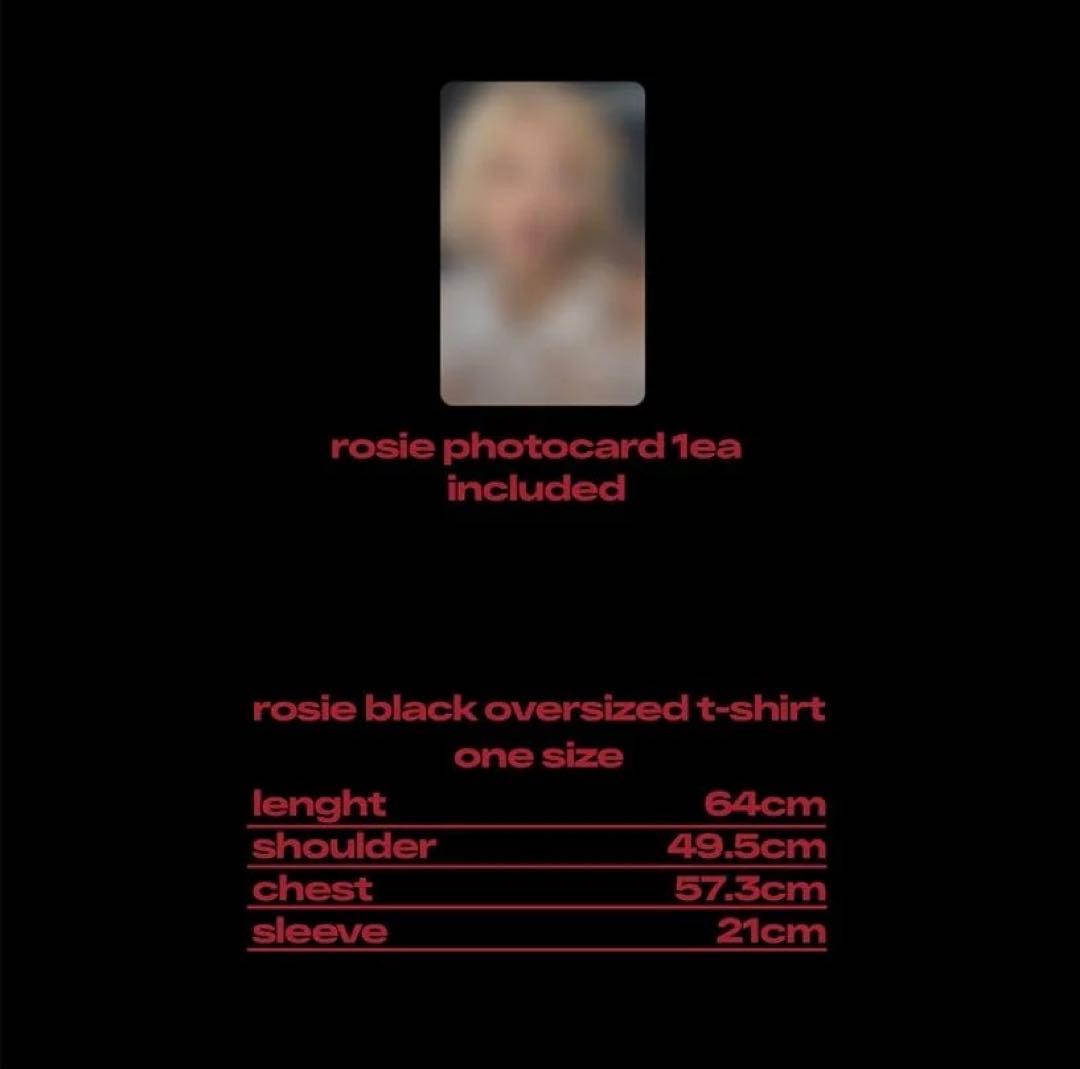 BLACKPINK ロゼ rosie ロージー ROSIE BLACK Tシャツ
