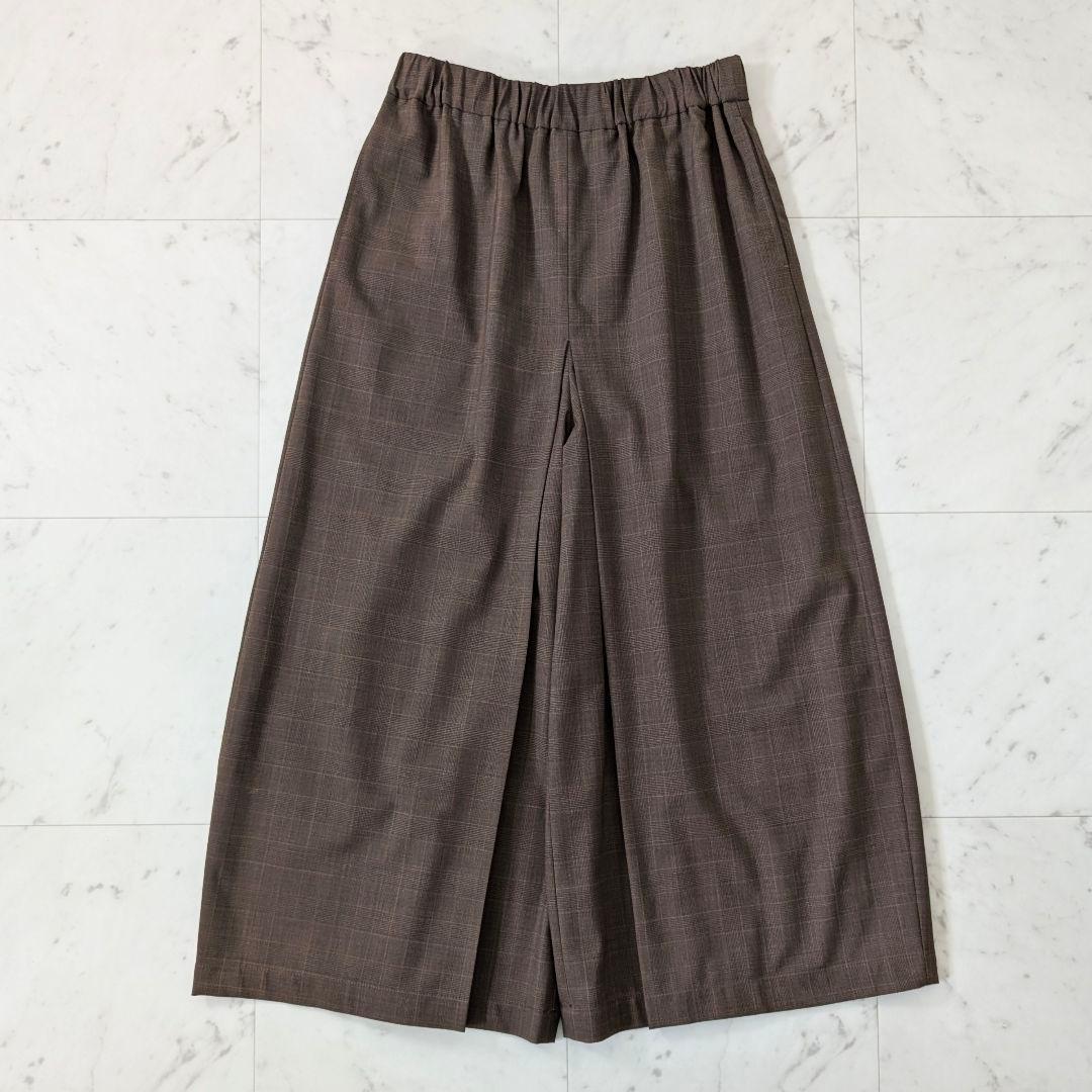 極美品★ジャーナルスタンダード ツイルタックキュロット 38 チェック 秋冬