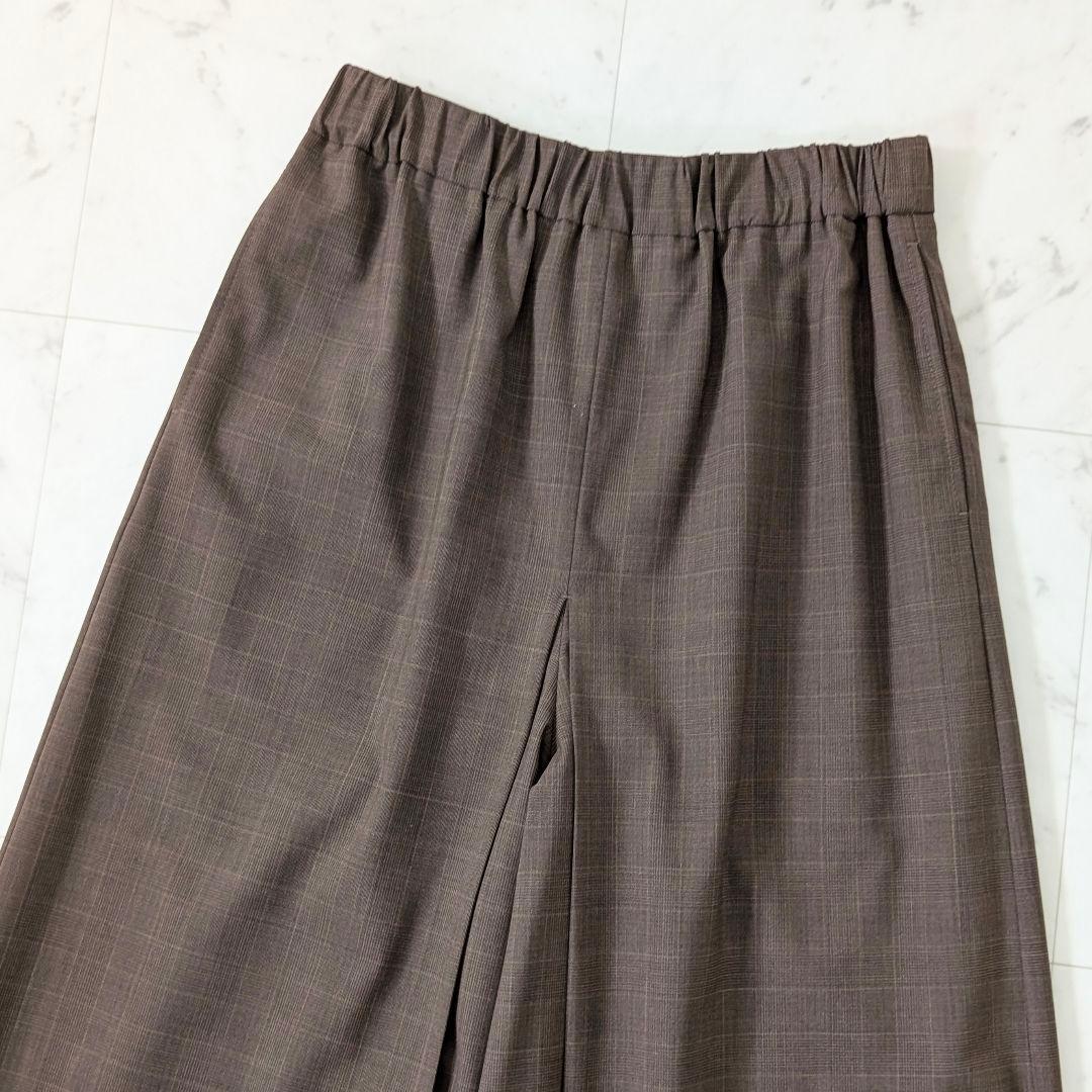極美品★ジャーナルスタンダード ツイルタックキュロット 38 チェック 秋冬