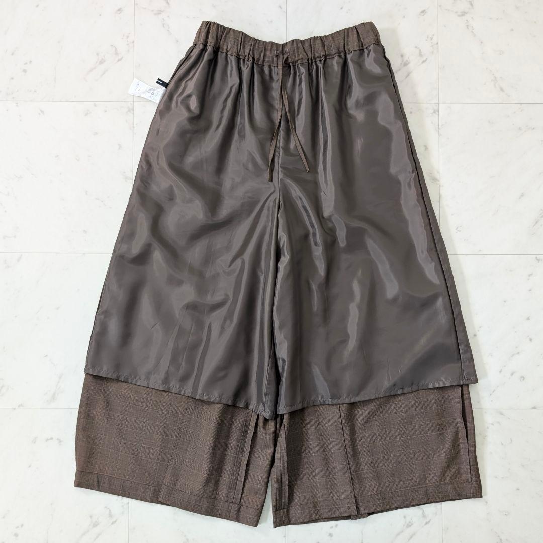 極美品★ジャーナルスタンダード ツイルタックキュロット 38 チェック 秋冬