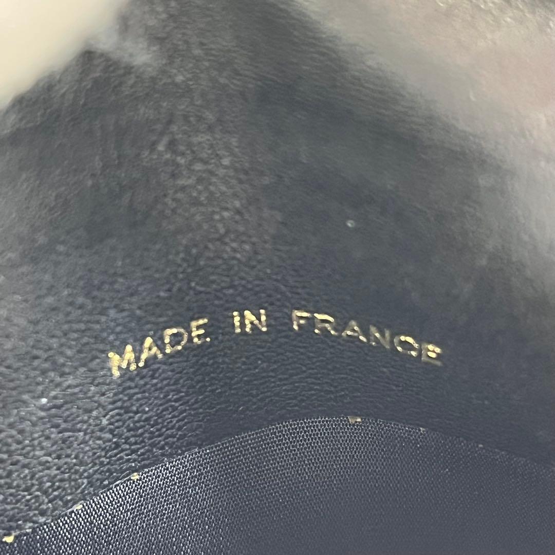 CHANEL 二つ折り財布 ココマーク キャビアスキン がま口 ブラック レザー