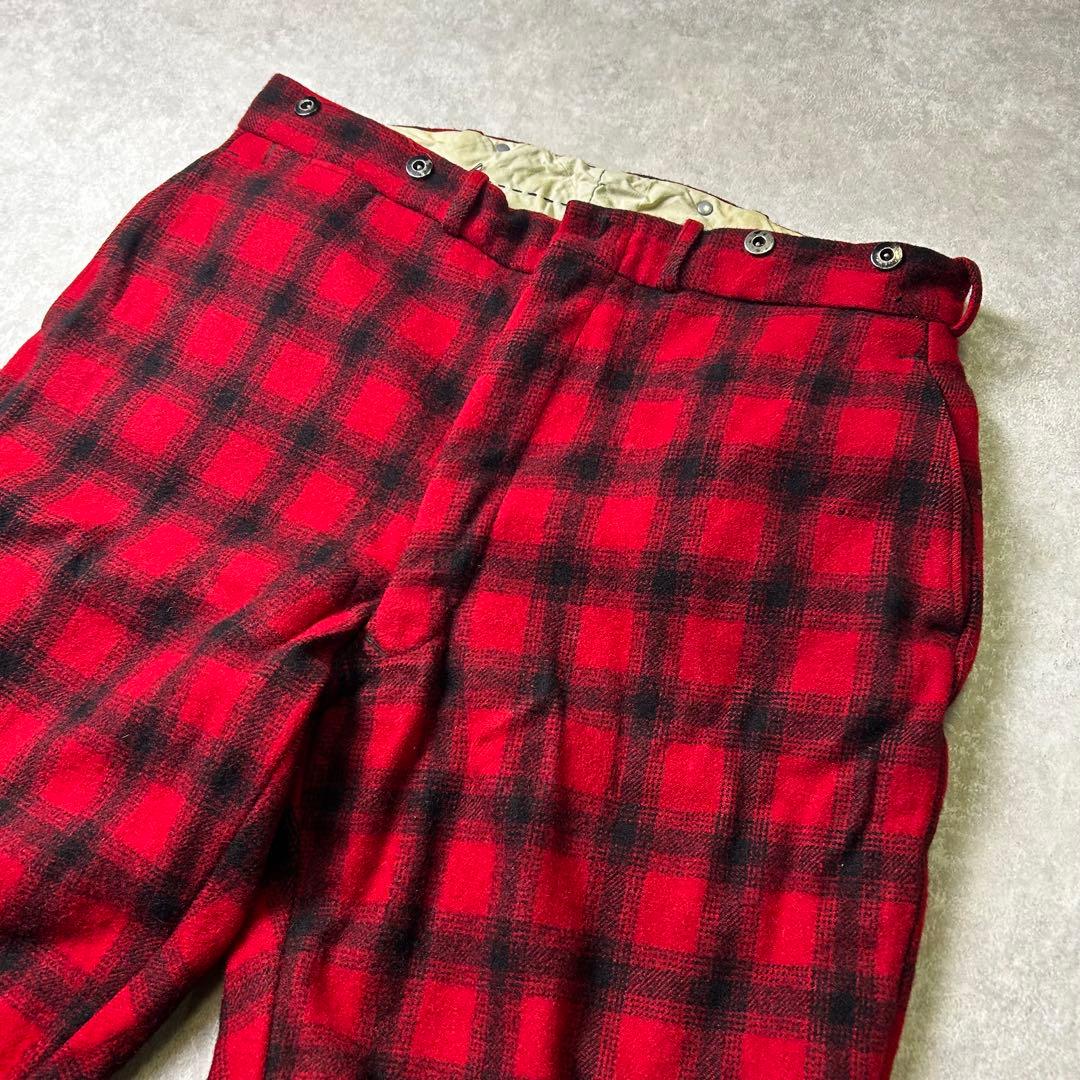 ダンキン70sヴィンテージウールリッチ チェック ウールパンツ タロンジッ