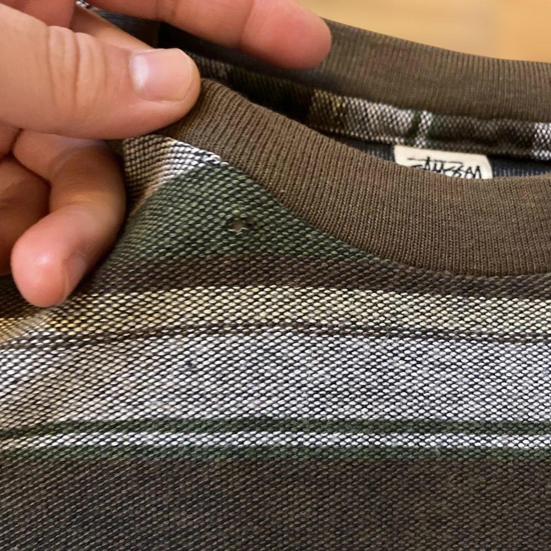 old stussy ボーダー　ロンT