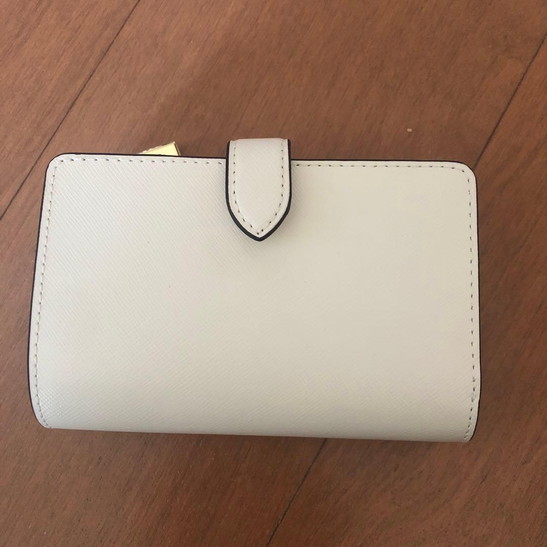 kate spade 二つ折り財布 アイボリー 花柄