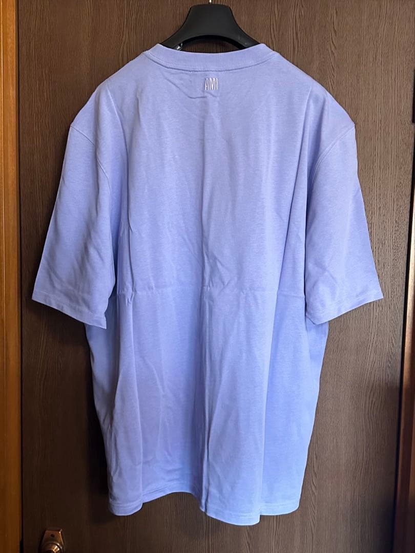 新品 AMI Paris アミ ブランドロゴ Tシャツ バイオレット XXXL