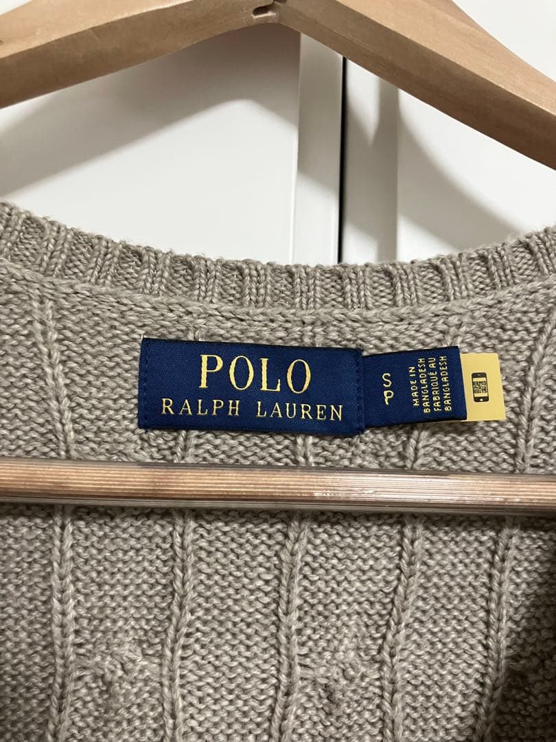 POLO RALPH LAURENポロラルフローレンのケーブルニットベスト/S/