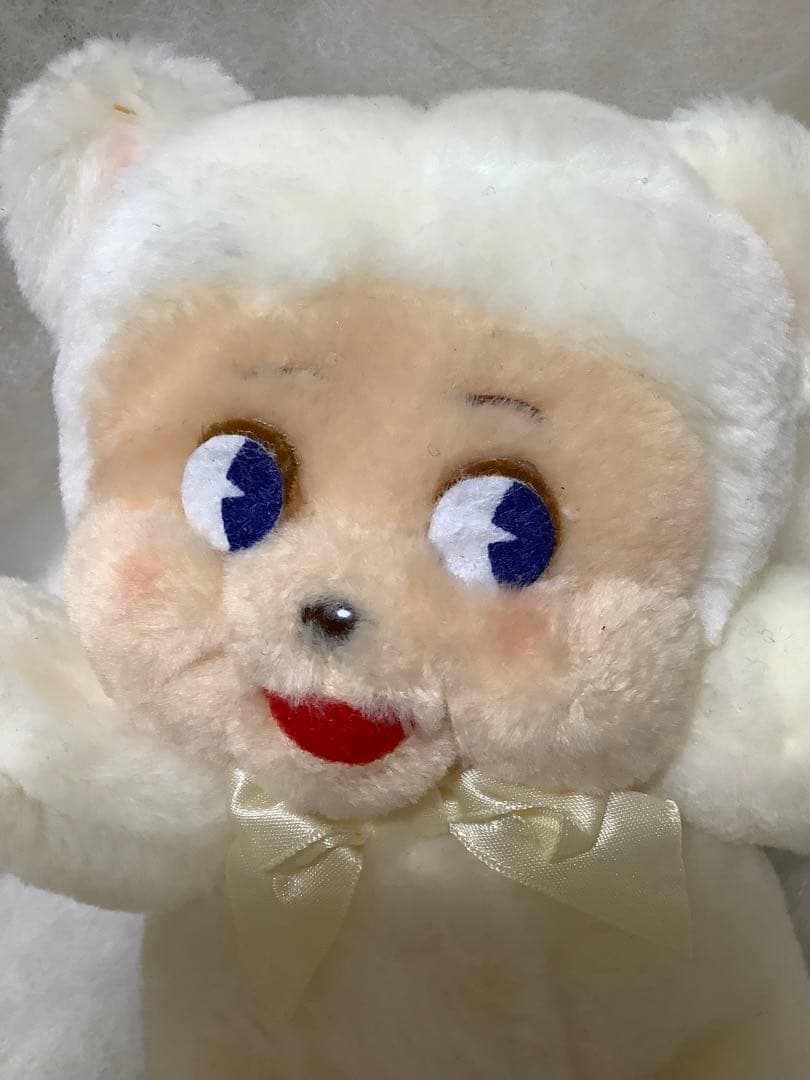 【非売品】文明堂 カンカンベア ぬいぐるみ 約20cm 昭和レトロ 当時物