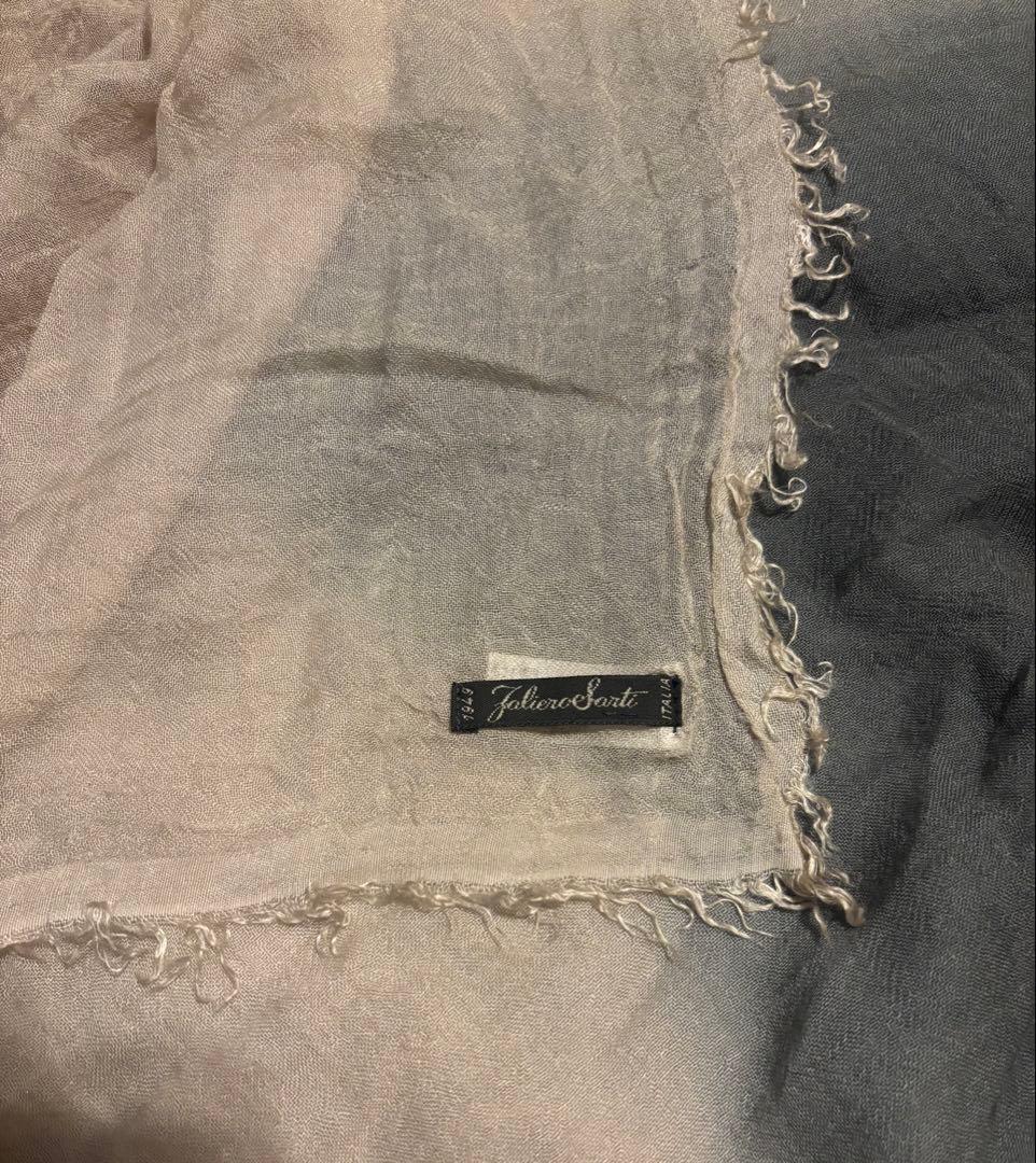 Faliero Sarti ファリエロサルティ ストール 大判 グレー ピンク
