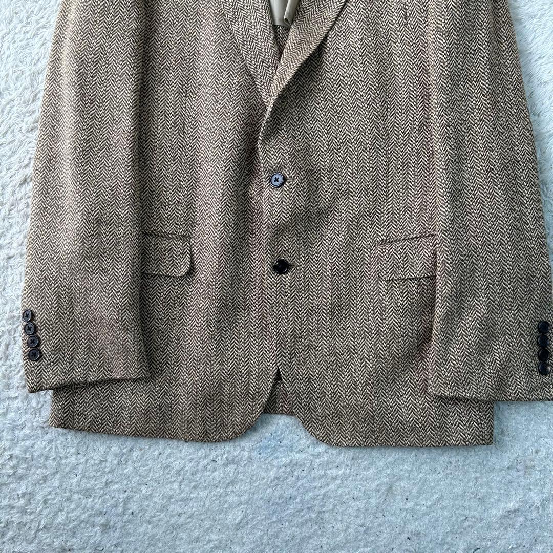 POLO RALPH LAUREN 麻リネン 絹 ヘリンボーン テーラードAB5