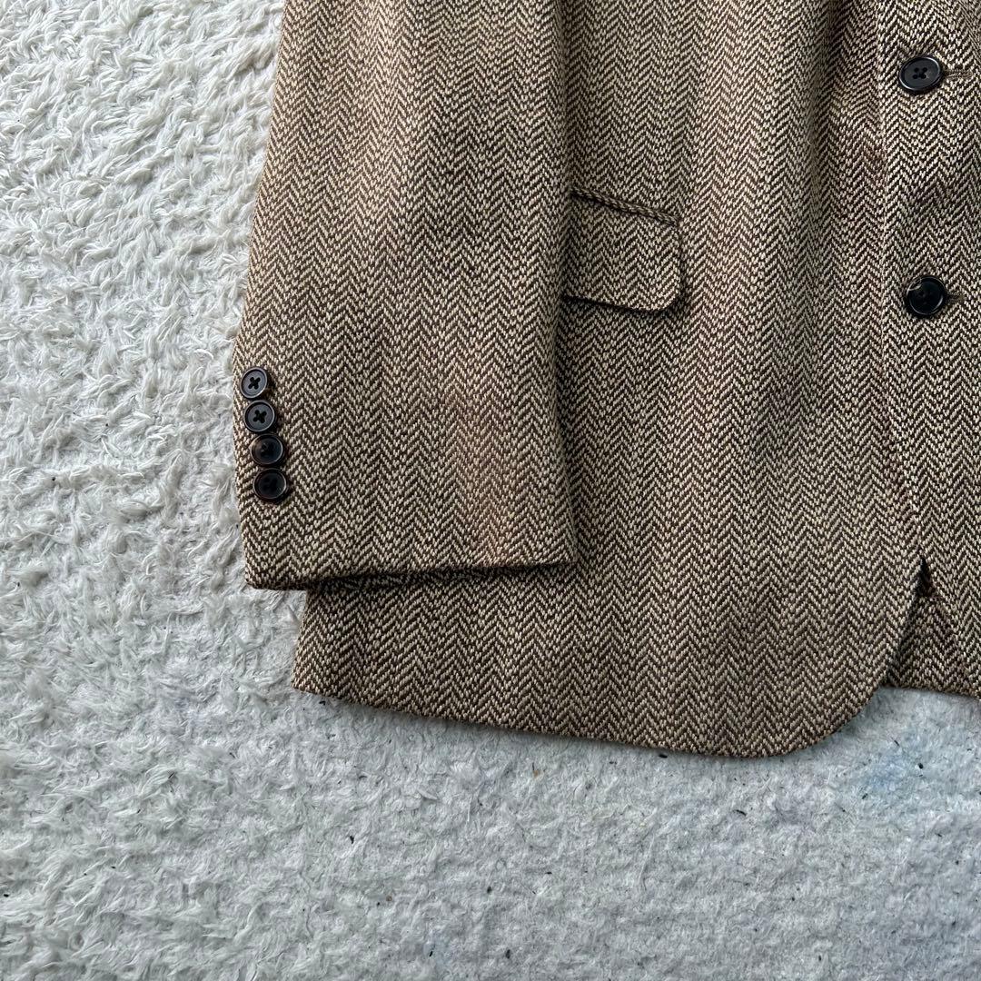 POLO RALPH LAUREN 麻リネン 絹 ヘリンボーン テーラードAB5