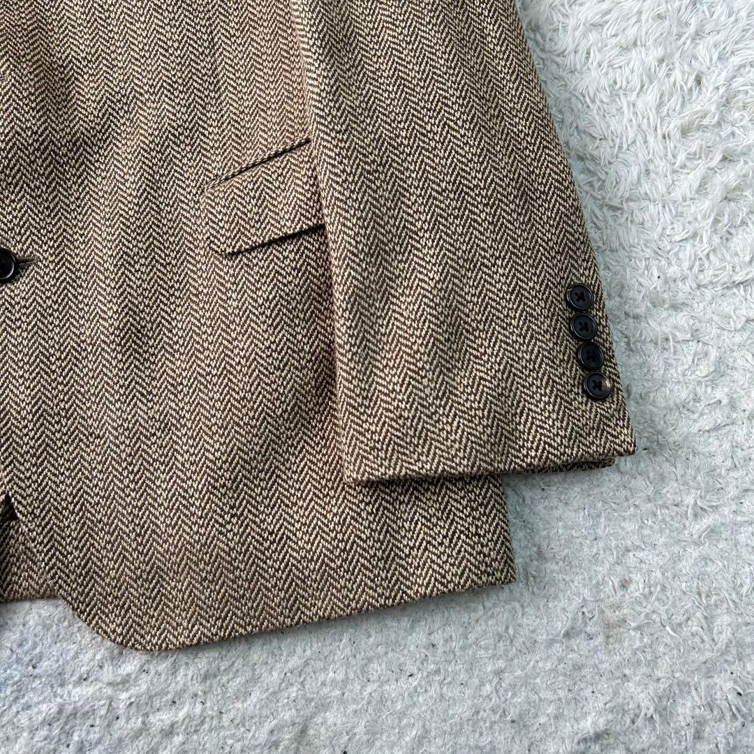 POLO RALPH LAUREN 麻リネン 絹 ヘリンボーン テーラードAB5