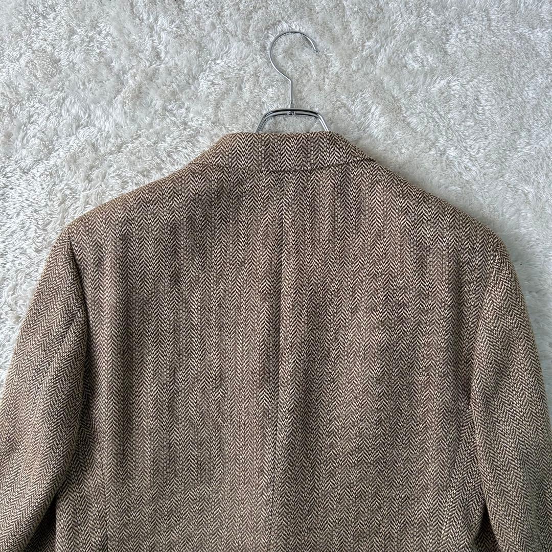 POLO RALPH LAUREN 麻リネン 絹 ヘリンボーン テーラードAB5